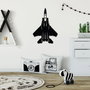 Wallity F-15 Accesorio decorativo de pared de metal Negro